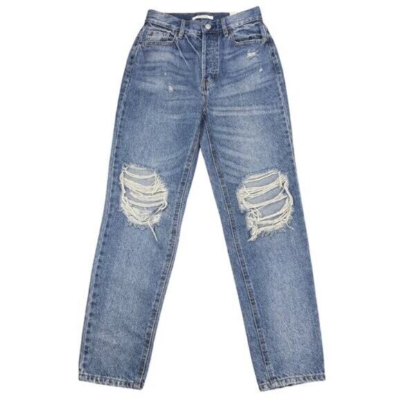 Pacsun Ultra High Rise Slim Jean In Away Blue Womens Size 25 - Picture 2 of 6